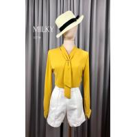 ราคา เสื้อเชิ้ตผ้าชีฟอง แขนยาว สไตล์เสื้อทำงาน ผ้าสวมใส่สบาย New Fashion 2025 (9727191505)
