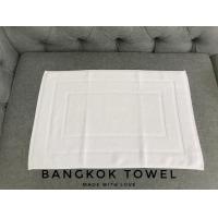 ราคา Bangkok Towel ผ้าเช็ดเท้า ผ้าขนหนูเช็ดเท้า เกรดโรงแรม ขนาด 18x28 นิ้ว 8 ปอนด์ ลายกรอบ และ Welcome ฝ้าย 100 (17439712464)