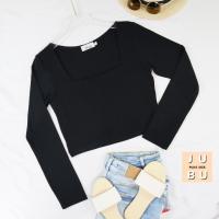 ราคา พร้อมส่ง เสื้อครอปคอเหลี่ยมแขนยาว เสื้อแขนยาวสาวอวบ อก 34 50 นิ้ว เสื้อ ครอป สาวอวบ 500 (17329127135)