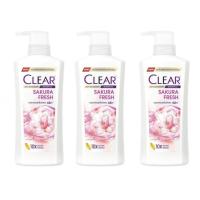 ราคา เคลียร์ แชมพู Clear shampoo 400ML แชมพูเคลีย หัวปั้ม ยาสระผม แชมพูสระผม แชมพูขจัดรังแค สูตร เคลียร์แชมพู สีชมพูอ่อน ซากุระเฟรช 435 มล (24866946716)