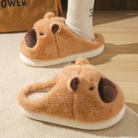 ราคา รองเท้าแตะตุ๊กตา Capybara น่ารัก รองเท้าบ้านแบบสวมสวมใส่สบายรองเท้าแตะกำมะหยี่ในร่มสำหรับผู้หญิงสุดน่ารัก (24235409313)