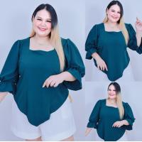 ราคา ส่งฟรี A760 เสื้อสาวอวบ ชายแหลมพรางหุ่น เสื้อแฟชั่นคนอ้วน เสื้อไซส์ใหญ่ สไตล์เกาหลี งานแฟชั่นผู้หญิง พลัสไซส์ เสื้อคนอ้วน (24476981944)