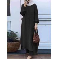 ราคา เซตเสื้อกางเกงแถบกระดุมหน้าผ้าสลาฟใส่สบายไม่ร้อน (24917733759)