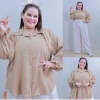 ราคา ส่งฟรี A286 เสื้อเชิ้ตสาวอวบ เสื้อเชิ้ตคนอ้วน เสื้อเชิ้ตไซส์ใหญ่ โอเวอร์ไซส์ ผ้าสลาฟเกาหลี ชุดทำงานคนอ้วน สาวอวบ เสื้อเชิ้ตคนอ้วน เชิ้ตคนอ้วน (24828007973)