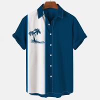 ราคา เสื้อเชิ้ตลำลอง เสื้อฮาวายผู้ชาย เสื้อผ้าลายต้นมะพร้าว เสื้อเชิ้ตรีสอร์ทผู้ชายขนาดใหญ่ (21798019297)