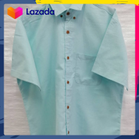 ราคา เสื้อเชิ้ตแขนสั้น สีเขียวมินท์ ผ้าอ๊อกฟอร์ด (24612633715)