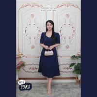 ราคา ชุดเดรสสาวอวบ B02 ผ้าวูลเวฟ ผ้านิ่ม ยืดหยุ่นสูง (23771408363)