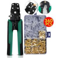ราคา จัดส่งจากประเทศไทย 8นิ้วคีมย้ำหางปลา คีมย้ำสายไฟ หัวต่อสายไฟ360 135ชิ้นขั้วปลายสายไฟแบบจีบพร้อมแขน ครีมยำสายไฟ คีมย้ำหางปลาต่อสายไฟฟ้า ชุดหางปลา Assorted Crimp Spade Terminal ขั้วต่อสายไฟหุ้มฉนวนคละ (