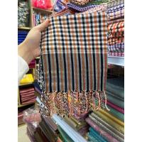 ราคา ผ้าพันคอผ้าฝ้าย ผ้าคลุมไหล่ ทอมือ เนื้อนุ่ม ลายตารางลายผ้าขาวม้า (22841281163)