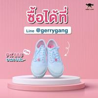 ราคา รองเท้านักเรียนเด็ก รองเท้านักเรียนผ้าใบ นักเรียนหญิงรองเท้าพละ สีขาว ผูกเชือก เบาสบาย งานยอดฮิต รุ่น41H17 41H04 (21327189564)