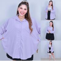 ราคา ส่งฟรี A159 เสื้อเชิ้ตสาวอวบ เสื้อเชิ้ตคนอ้วน แขนยาว พลัสไซส์ สีพื้น เสื้อเชิ้ตไซส์ใหญ่ ทรงสวย (22133443797)