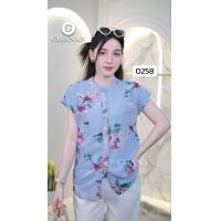 ราคา ขายดี Chanan เสื้อชีฟองลายดอก คอจีน แขนสั้น ทรงสวย ใส่เที่ยวใส่ทำงานได้ มี3สี รุ่น0258 เสื้อทำงาน เสื้อออกงาน เสื้อชีฟอง เสื้อเชิ๊ต เสื้อคอจีน เสื้อคอปก เชิ้ตคอปก (22700465352)