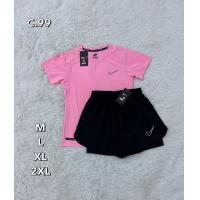 ราคา ชุดออกกำลังกาย เสื้อ กางเกงขาสั้น มีซับใน (17251799201)