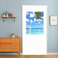 ราคา มู่ลี่ประตู PVC พิมพ์ลายวิวทะเล มู่ลี่ ม่านประตู มู่ลี่ pvc ขนาด 80x200 ซม (19906234806)