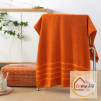 ราคา ผ้าเช็ดตัวสำหรับพระสงฆ์ ผ้าขนหนูพระพระสงฆ์ ถวายพระได้ งานผ้าฝ้าย Cotton100 ลายขีด ซับน้ำได้ดี ขนาด 70 140 cm (24697966936)