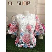 ราคา เสื้อลูกไม้ เสื้อลูกไม้สาวอวบ อก50 52นิ้ว เสื้อแขนสามส่วน เสื้อออกงานผู้หญิง เสื้อคุณแม่สวยๆ เสื้อสตรี รุ่น5205 (15783619600)