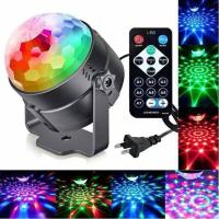 ราคา ไฟปาร์ตี้ กระพริบตามจังหวะ ไฟ disco light LED ไฟเทค ไฟดิสโก้เทค ไฟตกแต่ง ไฟเธค LED Party Light ไฟตามจังหวะเพลง ไฟเลเซอร์ LED MINI STAGE LIGHT (8447754875)