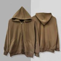 ราคา เสื้อคลุมแขนยาวสีพื้น เสื้อกันหนาว มีฮู้ด พร้อมส่ง (23715395343)