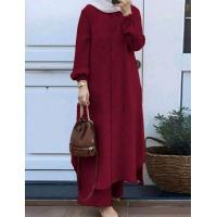 ราคา เซตเสื้อกางเกงแถบกระดุมหน้าผ้าสลาฟใส่สบายไม่ร้อน (24917928063)