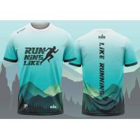 ราคา เสื้อวิ่ง Like Running สีเหลือง ใหม่เสื้อยืดสำหรับผู้ชายและผู้หญิงเสื้อแขนสั้นฤดูร้อน (23191202081)