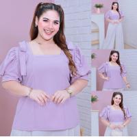 ราคา ส่งฟรี A158 เสื้อทำงานสาวอวบ เสื้อทำงานไซส์ใหญ่ เสื้อทำงานคนอ้วน ทรงสุภาพ คอเหลี่ยมโบว์ไหล่ แขนเจ้าหญิง อก 46 60 เสื้อทำงาน ชุดทำงานคนอ้วน ชุดทำงานสาวอวบ (22015548799)