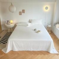 ราคา ผ้าปูที่นอนโรงแรม ผ้าปูที่นอนโรงแรมทอลายริ้ว (24207884301)