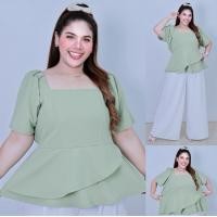 ราคา ส่งฟรี เสื้อทำงานสาวอวบ เสื้อทำงานคนอ้วน ชุดทำงานคนอ้วน ชุดทำงานไซส์ใหญ่ เสื้อทำงานไซส์ใหญ่ เสื้อแฟชั่นผญอ้วน ไซส์ใหญ่ อก 60 นิ้ว ใส่ทำงานได้ เสื้อทำงานออฟฟิศ A492 พลัสไซส์ สาวอวบ (24575174472)