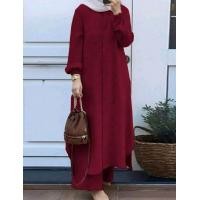 ราคา เซตเสื้อกางเกงแถบกระดุมหน้าผ้าสลาฟใส่สบายไม่ร้อน (24917928064)