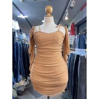 ราคา เดรสมุ้งย่นสุดแซ่บสาวอวบอ้วนอก40 50 (20528935554)