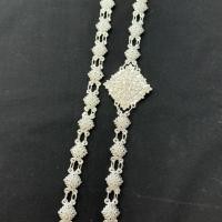 ราคา Fashion Jewele สังวาลย์ชุดไทย ประดับพลอยแบบแม่การะเกด พร้อมเข็มกลัด เครื่องประดับชุดไทย สีทองสีเงิน (23612080597)