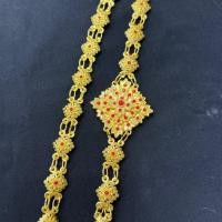 ราคา Fashion Jewele สังวาลย์ชุดไทย ประดับพลอยแบบแม่การะเกด พร้อมเข็มกลัด เครื่องประดับชุดไทย สีทองสีเงิน (23612080594)