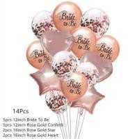 ราคา Wedding Decorations Bride To Be Balloons Banner Tableware Team Bride Veil Headband Bridesmaid Sash Bachelorette Party Supplies (17687547923)