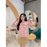 ราคา เสื้อคอบัวแขนสั้นสไตล์เกาหลีเกาใจน่ารักๆใส่สบายลายน่ารัก (21788120274)