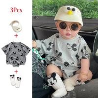 ราคา เด็กทารกชาย3ชิ้นชุดหมีเด็กแรกเกิดดิสนีย์มิกกี้เมาส์เสื้อแขนสั้นสำหรับหน้าร้อนชุดเสื้อกางเกงแฟชั่น0 24เดือน (24808674813)