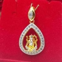 ราคา M27 สร้อยคอพร้อมจี้ จี้พระพิฆเนศ รอบเพชรทรงหยดน้ำ งานสวย สร้อยยาว 18นิ้ว ไม่แพ้ ไม่คัน (20871940349)