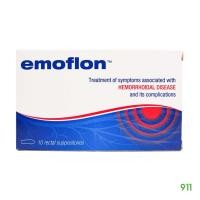 ราคา อีโมฟลอน ชนิดเหน็บทวาร 10 ชิ้น 1 กล่อง Emoflon 10 Rectal Suppositories (21987301285)