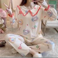 ราคา ชุดนอนผู้หญิง ลายใหม่ เสื้อเเขนยาว กางเกงขายาว ผ้าcotton พร้อมส่งผ้าถุงให้ มีไซส์ M 2XL พร้อมส่ง รุ่น199 (6669088278)