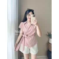 ราคา Nida Clothes เสื้อผูกโบว์ป้ายข้าง งานผ้าสก็อตญี่ปุ่น ลายเล็กชิโนริ เข้ารูปทรงสวยผ้านุ่มใส่สบายเอวฟรีไซส์ (24656176932)