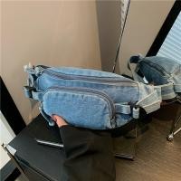 ราคา กระเป๋าคาดหน้าอกผ้าเดนิมสไตล์ญี่ปุ่นสำหรับผู้หญิง กระเป๋าสะพายข้างแบบลำลอง กระเป๋าคาดเอว กระเป๋าคาดหน้าอกแบบสะพายข้างแบบลำลอง (24571375337)