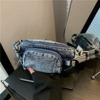 ราคา กระเป๋าคาดหน้าอกผ้าเดนิมสไตล์ญี่ปุ่นสำหรับผู้หญิง กระเป๋าสะพายข้างแบบลำลอง กระเป๋าคาดเอว กระเป๋าคาดหน้าอกแบบสะพายข้างแบบลำลอง (24571375335)