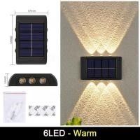 ราคา 12 LED Outdoor Solar Wall Light Solar Light Waterproof Up and Down Lighting Garden lamp for House Corridor Patio Courtyard Street Fence Landscape Decoration (24751142200)