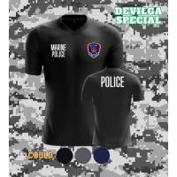 ราคา เสื้อยืดตำรวจคอวี ตำรวจน้ำ Marine police ผ้าไมโครเกรดพรีเมียมระบายอากาศดีแห้งไว้เหมาะกับการออกกำลังกาย (21803579188)
