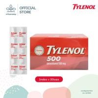 ราคา ยกกล่อง Tylenol ไทลินอล ยาสามัญประจำบ้าน แก้ปวด ลดไข้ ยกกล่อง 1กล่อง 20แผง กระปุก100เม็ด (25006851482)