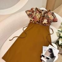 ราคา พร้อมส่ง เดรสยาวผ้าวูลเวฟช่วงบนแต่งเสื้อคลุมผ้าทอลายดอกระบายหน้าแต่งกระดุมมุกซิปหลังพร้อมสายผูกเอว (24514687390)