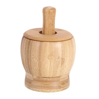 ราคา ครกตำพริก ครกไม้ ครกไม้ยางพารา ครก Wooden Mortar พร้อมสาก น้ำหนักเบา 4 นิ้ว 4 5 นิ้ว Aliz Selection (23166488021)