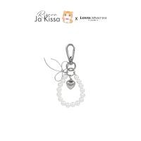 ราคา Louis Montini PearlKeychain พวงกุญแจลูกปัด ไข่มุก หัวใจ Handmade พวงกุญแจ D I Y KCP001 (24654687397)