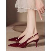 ราคา รองเท้าส้นสูง หนังแก้ว ปลายแหลม ส้นเข็ม สไตล์เซ็กซี่ (24845996822)