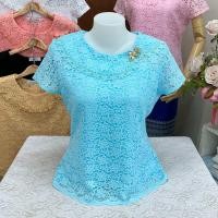 ราคา เสื้อลูกไม้ไทยคอบัว ชิปหลัง (22454302363)