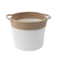 ราคา Cotton Rope Basket Laundry Basket Blanket Basket Living Room Storage Basket Premium Woven Basket (24663714518)