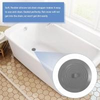ราคา 2 Pack Bathtub Stopper 6 Inches Large Silicone Tub Stopper Flat Suction Drain Covers Bath Plug for Tub Kitchens Bathrooms and Laundry Gray (22836134305)